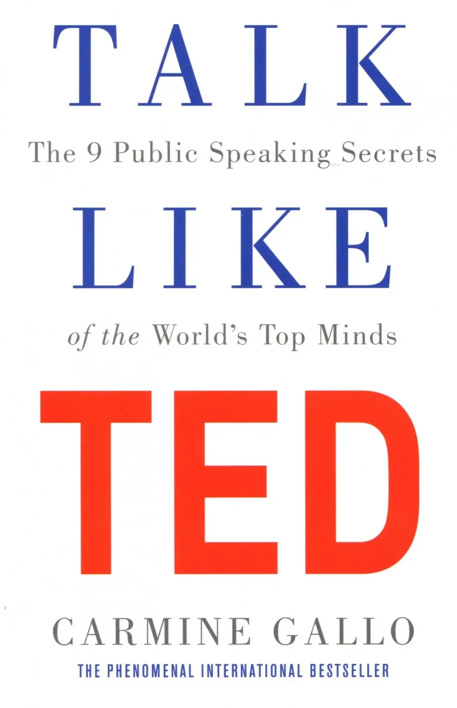 Обкладинка книги «Talk Like TED. The 9 Public Speaking Secrets of the World's Top Minds» — Кармін Галло