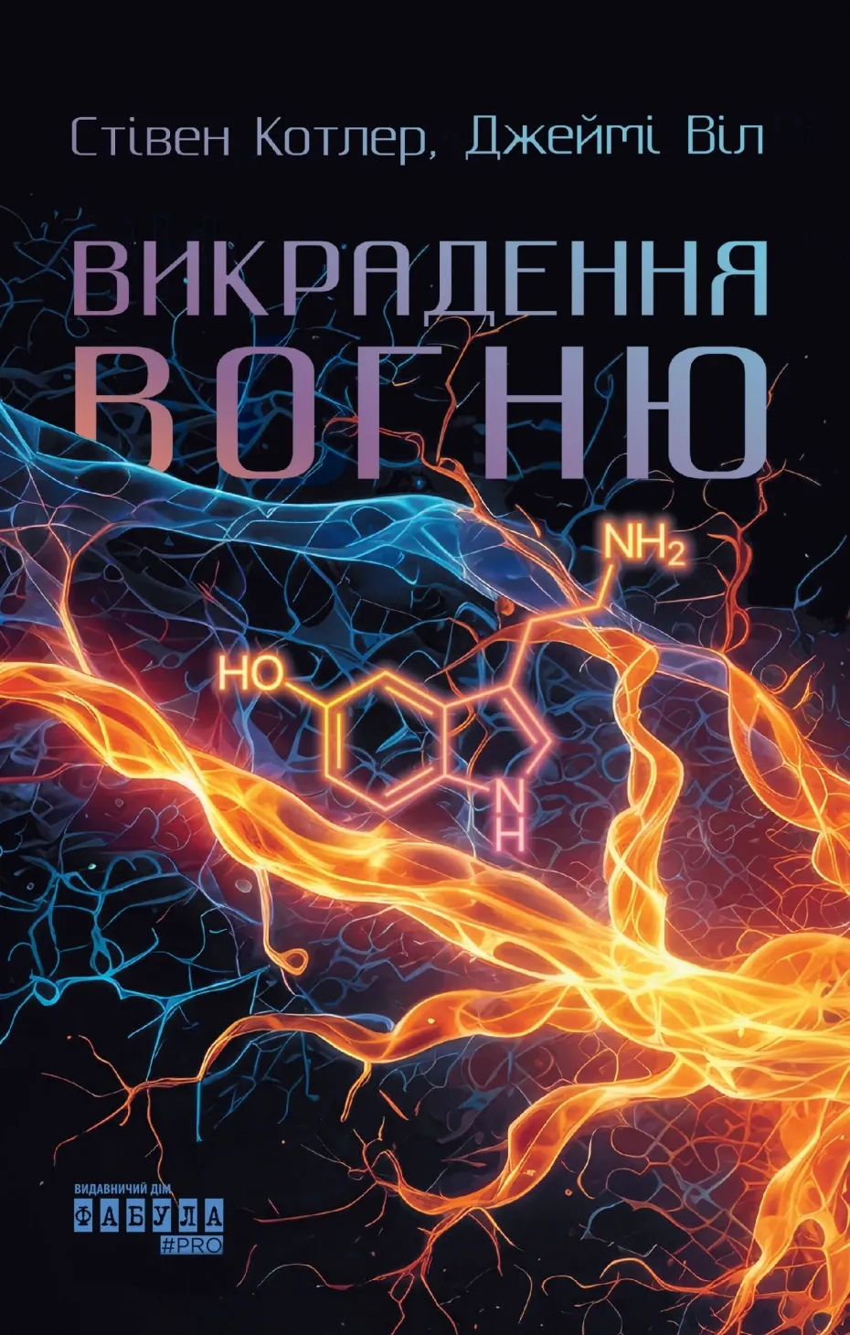 Обкладинка книги «Викрадення вогню. Як Кремнієва долина, «морські котики» та вчені-новатори революціонізують наш спосіб життя та праці» — Стівен Котлер, Джеймі Віл